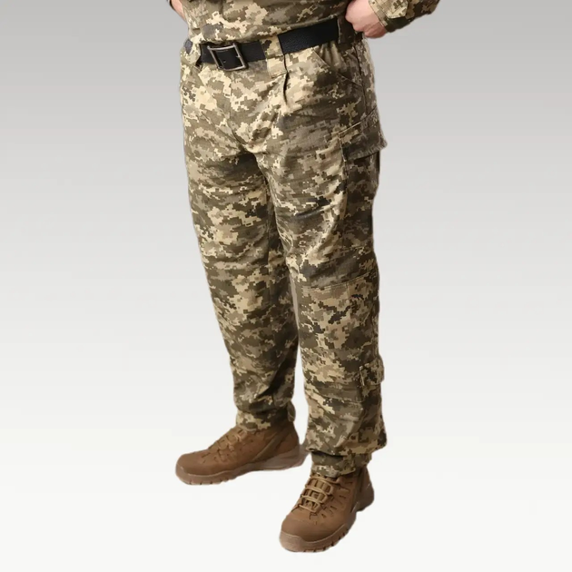 Штани УСТАВНІ ЗСУ ММ-14 Ріп-Стоп вафелька, тактичні штани піксель ШП-РС200 Розмір 56 - зображення 1