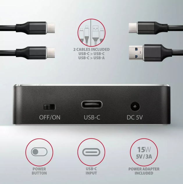 Stacja dokująca Axagon Clone Master do M.2 2 x NVMe SSD USB Type-C 3.2, czarna (ADSA-M2C) - obraz 8