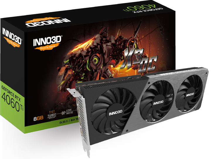 Karta graficzna INNO3D PCI-Ex GeForce RTX 4060 Ti Twin X3 8GB GDDR6 (128bit) (2565/18000) (1 x HDMI, 3 x DisplayPort) (N406T2-08D6X-171153L) - obraz 6
