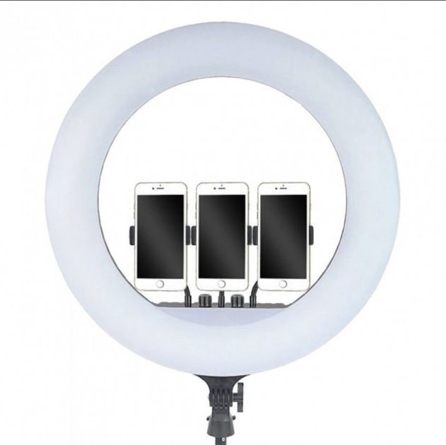 Кольцевая LED лампа 54 см, RL-21 Original 3 креплениями + пульт + сумка БЕЗ ШТАТИВА - изображение 3