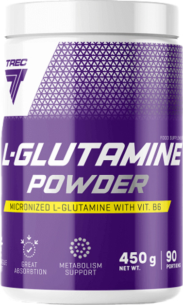 Aminokwas Trec Nutrition L-Glutamine Powder 450 g Jar (5902114019143) - obraz 1