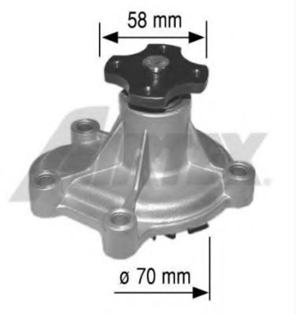 Водяной насос Combo/Astra F/G/Vectra A/B 1.7D 91-01 (дв.№855805>) Airtex (1550) - изображение 1