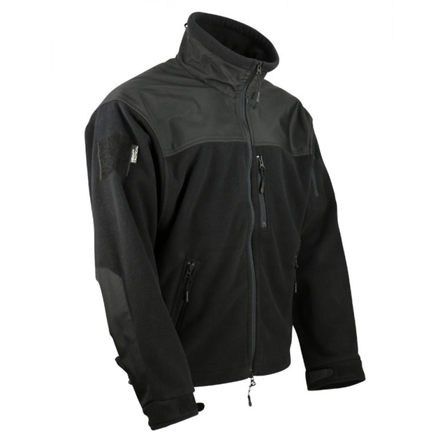 Кофта флисовая водонепроницаемая тактическая Kombat UK Defender Tactical Fleece черная S - изображение 1