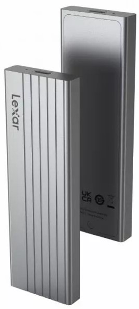 Wewnętrzna kieszeń Lexar na SSD M.2 USB Type-C 3.2, srebrna (LPAE06N-RNBNG) - obraz 3