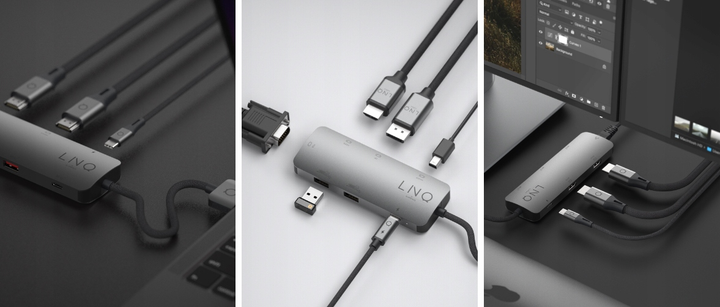Док-станція Linq USB-хаб 9-in-1 Pro USB Type-C Multiport Silver (LQ48020) - зображення 7