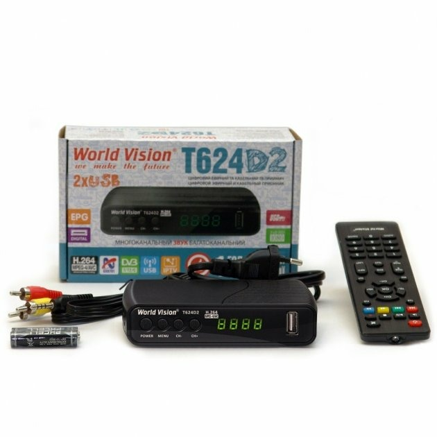 ТВ-ресівер World Vision T624D2 DVB-T2 – фото, отзывы, характеристики в ...