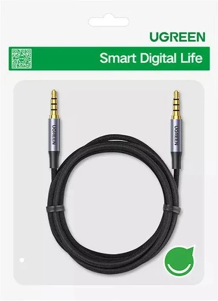 Kabel Ugreen AV183 3.5 mm to 3.5 mm Audio Cable, 2 m Black (6957303827824) - obraz 8