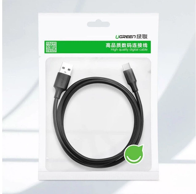 Кабель Ugreen US184 USB Type-A 3.0 - USB Type-C, 3 А, QC3.0, 1.5 м Black 20883 (6957303828838) - зображення 3