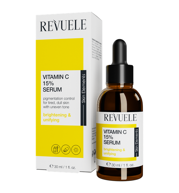 Сироватка для обличчя Revuele Vitamin C 15%, 30 мл - Фото 1 Сироватка для обличчя Revuele Vitamin C 15%, 30 мл - зображення 1