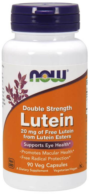 Suplement diety Now Foods Double Strength Lutein 90 k (733739030696) - obraz 1