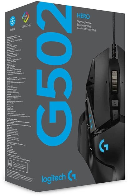 Мышь Logitech G502 Gaming Hero USB RGB Black (910-005471