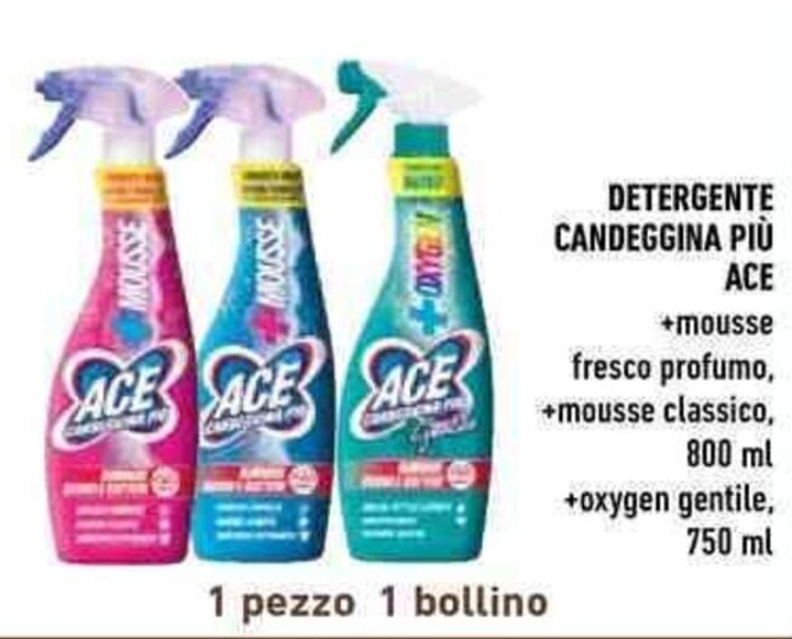 Ace Candeggina Più Gentile +Oxygen 750 ml