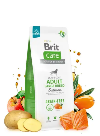 Сухий корм для собак великих порід Brit Care Dog Grain-free Adult Large Breed беззерновий (лосось) 3 кг (172203) - изображение 2