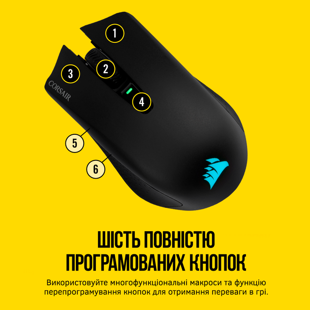 Мышь Corsair Harpoon RGB Wireless/Bluetooth/USB Black (CH-9311011