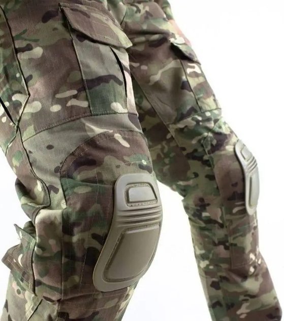 Тактические штаны с наколенниками Multicam для военных ВСУ, размер L - изображение 2