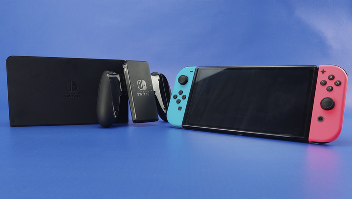Набор Консоль Nintendo Switch OLED Model HEG-001 64GB Blue Red +