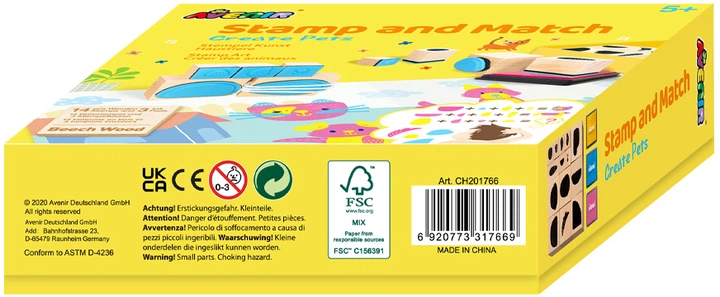 Набір для творчості Avenir Match and Stamp Тварини (6920773317669) - зображення 3