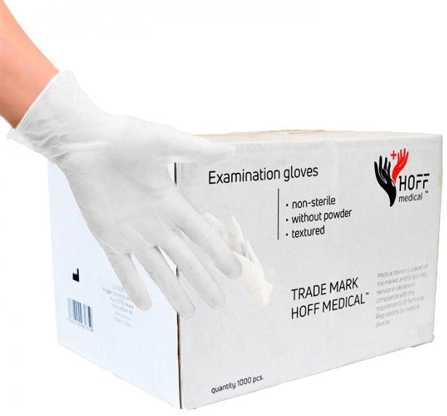 Перчатки латексные Hoff Medical без пудры S 500 пар Белые (op_omp010004_S_10) - изображение 2