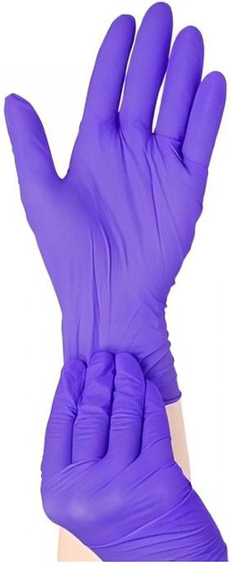 Рукавички нітрилові Hoff Medical XL 500 пар Фіолетові (op_omp010006_10_XL) - зображення 2