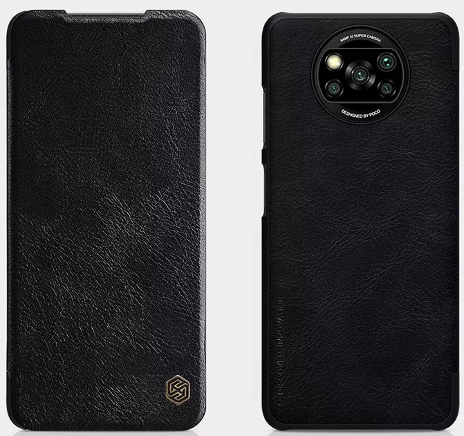 Etui z klapką Nillkin Qin do Xiaomi Poco X3 NFC czarne (NN-QLC-PX3/BK) - obraz 5