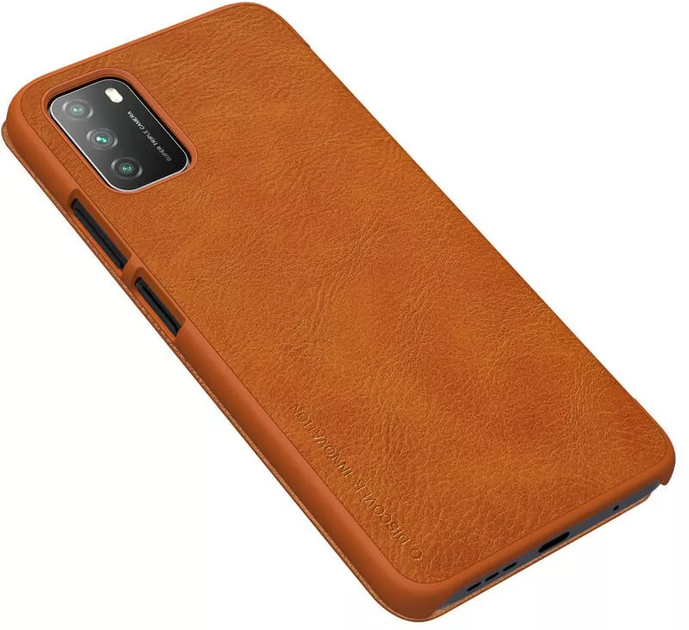 Etui z klapką Nillkin Qin Leather do Xiaomi Poco M3 Brązowe (NN-QLC-XPM3/BN) - obraz 5