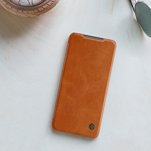 Etui z klapką Nillkin Qin Leather do Xiaomi Poco M3 Brązowe (NN-QLC-XPM3/BN) - obraz 8