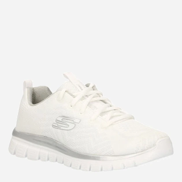 Buty sportowe damskie z siatki na platformie do kostki Skechers 12615-WSL 40 (10US) 27 cm Białe (191665932840) - obraz 4