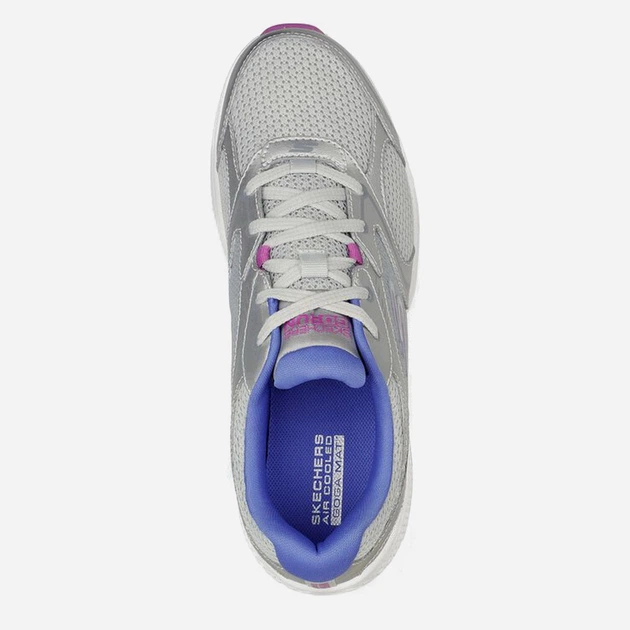 Buty sportowe damskie z siatki na platformie do kostki Skechers 128281-SLPR 38 (8US) 25 cm Szare (195969374030) - obraz 4