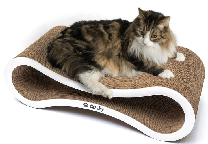 Когтеточка лежанка для кота Cat Joy с белым фасадом 59х18х25 см от ...