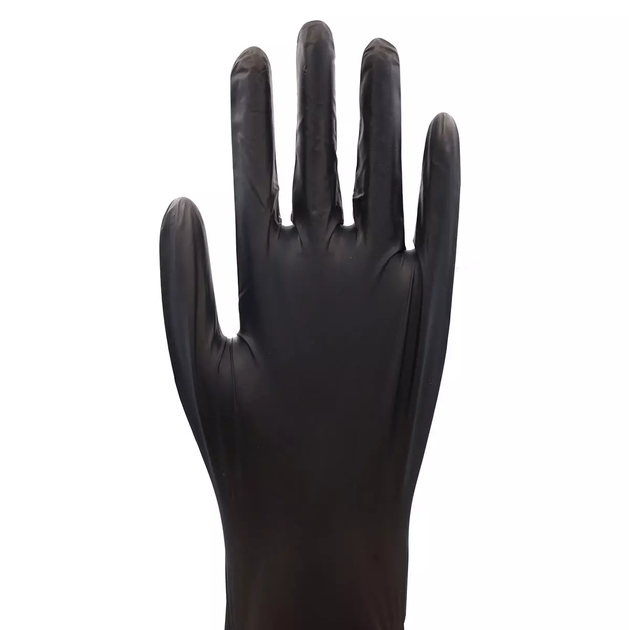 Перчатки нитрил-винил неопудренные Med-Komfort Vitril черные S 50 пар - изображение 2
