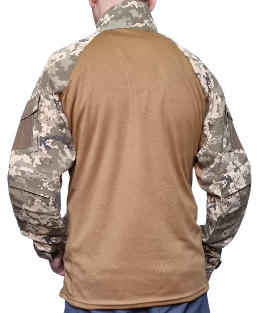 Рубашка Tactic4Profi УБАКС саржа-кулмакс пиксель-койот с длинным рукавом с налокотниками 3XL - изображение 2