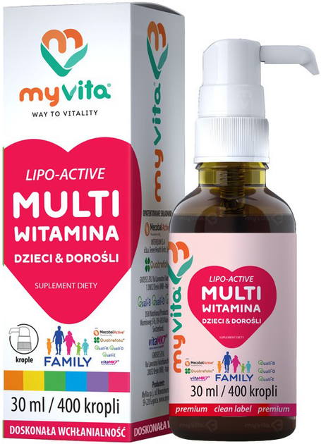 Myvita Multi Witamina Lipo-Activ 30 ml (5903021593115) - obraz 1