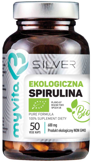 Myvita Silver Spirulina Bio 50 kapsułek Oczyszczanie (5903021591128) - obraz 1