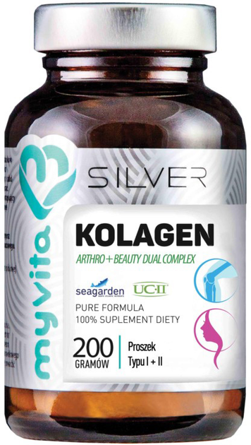 Myvita Silver Kolagen Arthro+Beauty Typ I+II 200 g (5903021591630) - obraz 1