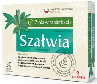 Colfarm Szałwia 30 tabletek na Problemy z Poceniem Się (5901130350483) - obraz 1