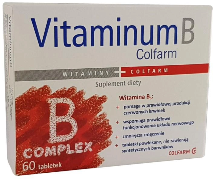 Харчова добавка Комплекс вітамінів групи В Colfarm 60 капсул (5901130354641) - зображення 1