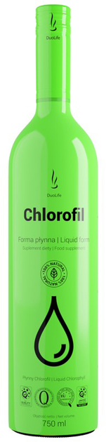 Добавка харчова Duolife Chlorophyll 750мл Очищення тіла (5902659132864) - зображення 1