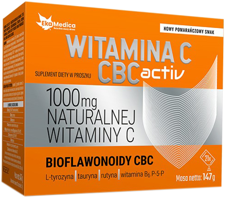 Харчова добавка Ekamedica Вітамін C CBC Activ порошок 21x10g (5902709521976) - зображення 1