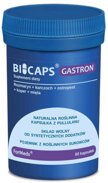 Харчова добавка Formeds Bicaps Gastron 60 капсул Травна система (5903148620596) - зображення 1