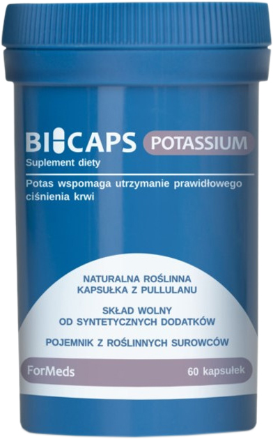 Харчова добавка Formeds Bicaps Potassium 60 капсул циркуляції (5902768866780) - зображення 1