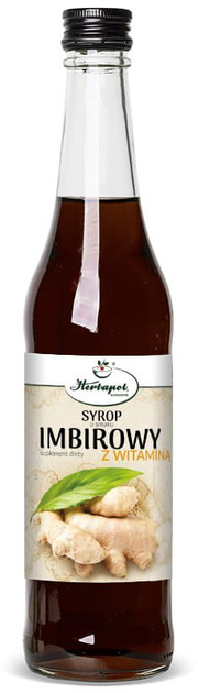 Харчова добавка Herbapol Імбирний сироп з вітаміном С 480 мл (5903850017851) - зображення 1