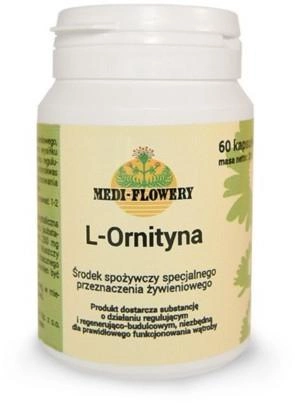 Харчова добавка Medi-Flowery L-орнітин 250 мг, 60 капсул (5905279300224) - зображення 1