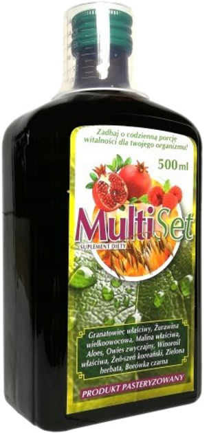 Харчова добавка Mitra Multiset 500 мл підвищує життєвий тонус організму (5907464441170) - зображення 1