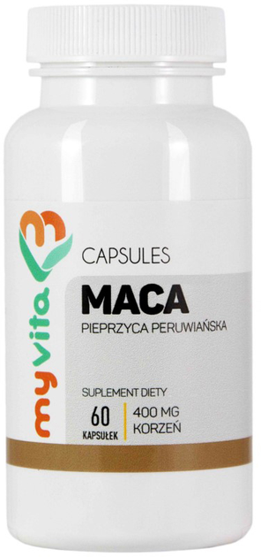 Myvita Maca 400mg 60 kapsułek Wzmacnia I Odżywia (5905279123427) - obraz 1