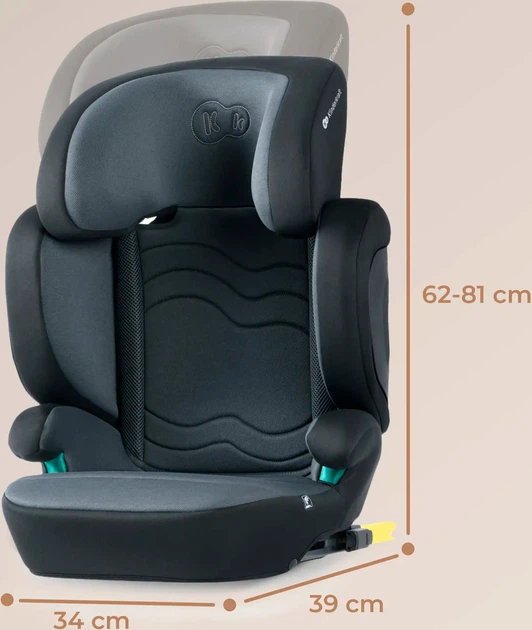 Fotelik samochodowy Kinderkraft Xpand 2 i-Size Graphite Black (KCXPAN02BLK0000) - obraz 15