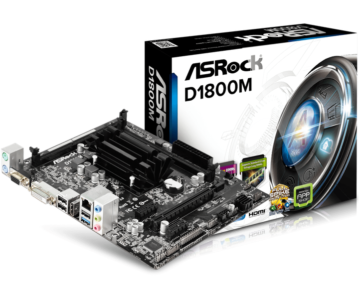 Материнська плата AsRock D1800M Integrated CPU/2хDDR3 DIMM - зображення 4