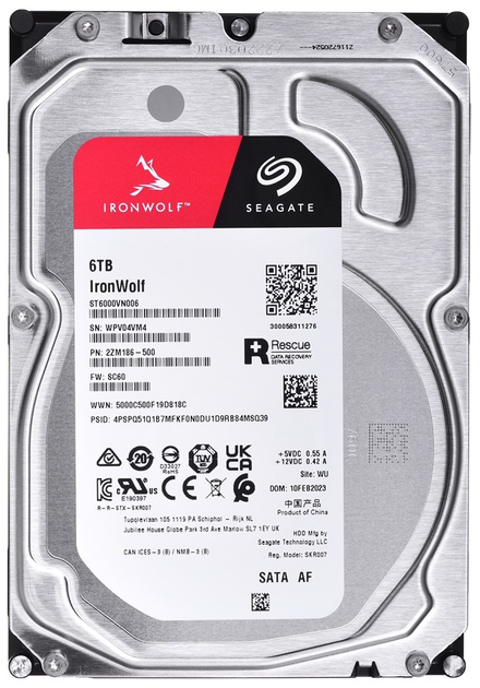 Dysk Twardy Seagate IronWolf 6TB 5400rpm 256MB ST6000VN006 3.5 SATA III - obraz 1