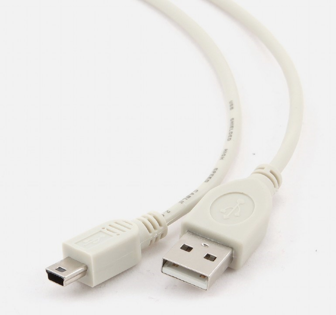 Kabel Gembird mini-USB 2.0 do Canon szary (CC-USB2-AM5P-6) - obraz 2