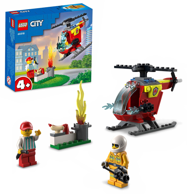 Конструктор LEGO City Пожежний гелікоптер 53 деталі (60318) - зображення 2