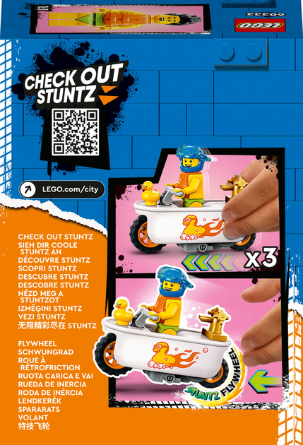 Zestaw klocków LEGO City Kaskaderski motocykl-wanna 14 elementów (60333)  - obraz 9